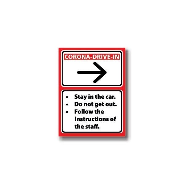 Ergomat 50in x 32in RECTANGLE SIGNS Corona-Drive-In DSV-SIGN 1600 #7093 -UEN - main